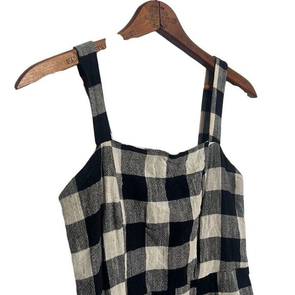 Primark Sleeveless Checkered Mini Dress Black White Size 6 - Picture 3 of 9